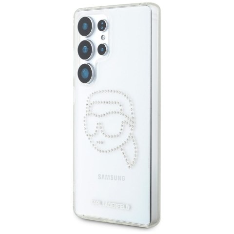 KARL LAGERFELD futerał do SAMSUNG S25 Ultra KLHCS25LHKHDCELT (IML Rhinestones K Head) transparentny