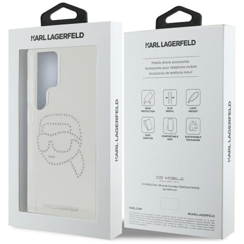KARL LAGERFELD futerał do SAMSUNG S25 Ultra KLHCS25LHKHDCELT (IML Rhinestones K Head) transparentny