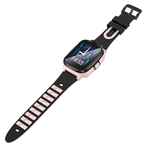 Smartwatch dla dzieci Hoco 1,69" 4G GPS z funkcją rozmowy Y104 różowy