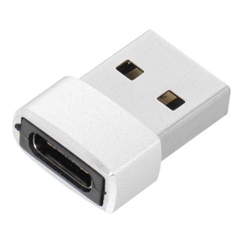 Adapter Typ C (żeński) do USB A (męski) srebrny