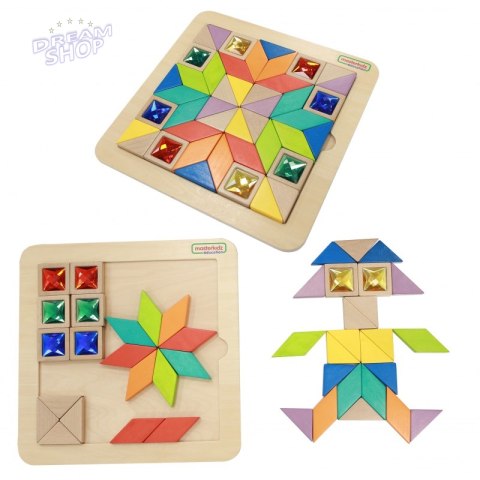 MASTERKIDZ Układanka Mozaika Nauka Kolorów i Kształtów Tangram