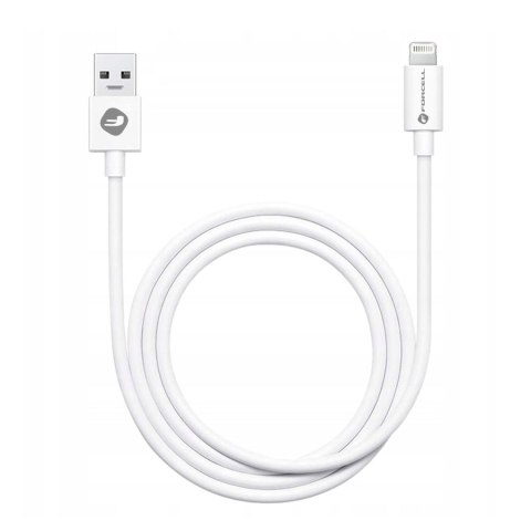 Kabel USB A do Lightning Forcell F-Energy 1A Tuba 1 m C316 biały