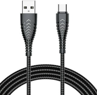Kabel USB A do Typ C VEGER 2,4A V104 1,2 m czarny