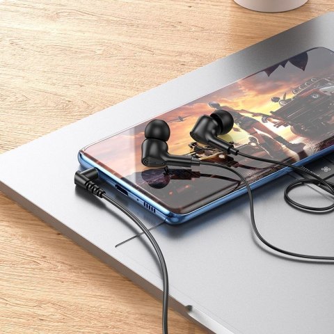 Słuchawki przewodowe douszne Jack 3,5 mm Hoco M102 czarne