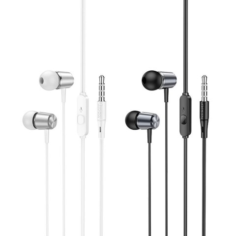 Słuchawki przewodowe douszne Jack 3,5 mm Hoco M108 srebrne