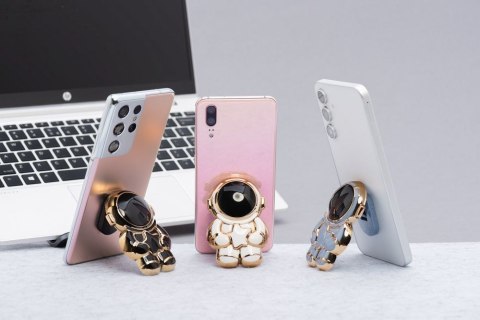 Stojak na telefon ASTRONAUTA - naklejany - niebieski