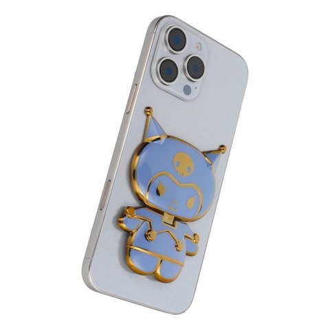 Stojak na telefon LALKA - naklejany - niebieski