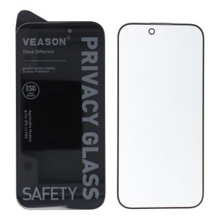 Szkło Hartowane 6D Pro Veason Privacy Glass - do Iphone 16 Pro Max czarny