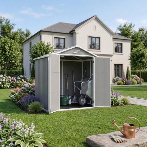 DOMEK OGRODOWY NARZĘDZIOWY PVC 181x135x210CM