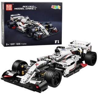 Klocki Konstrukcyjne Samochód Wyścigowy F1 Biało-Czerwony 1235 el.