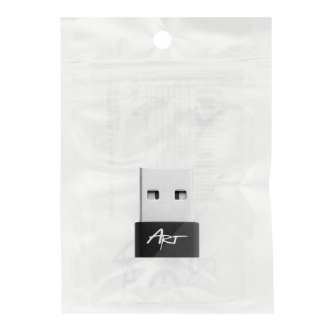 Adapter USB A 2.0 do USB C ART C14 OTG czarny