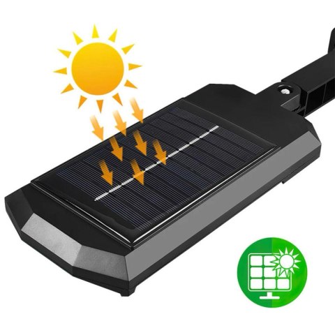 LAMPA ULICZNA LATARNIA SOLARNA 43LED + PILOT CZUJNIK RUCHU I ZMIERZCHU
