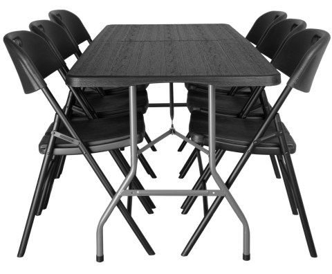 Zestaw Cateringowy WOODLAND Stół 180 cm + 6 Krzeseł