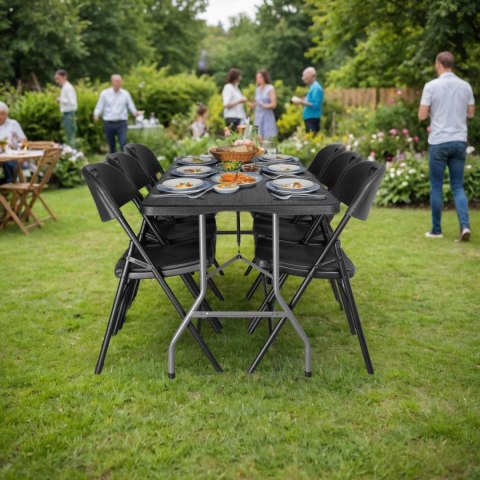 Zestaw Cateringowy WOODLAND Stół 180 cm + 6 Krzeseł