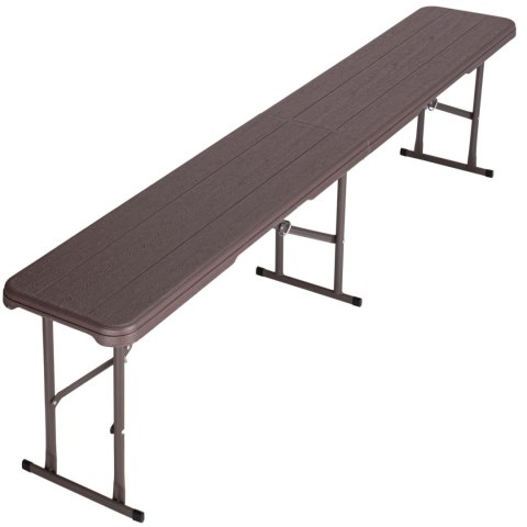 Zestaw cateringowy Woodland Brown stół + 2 ławki