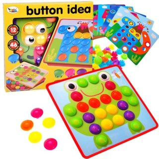 Kreatywna mozaika Montessori UKŁADANKA guzikowa - obrazki pinezki ZA1706