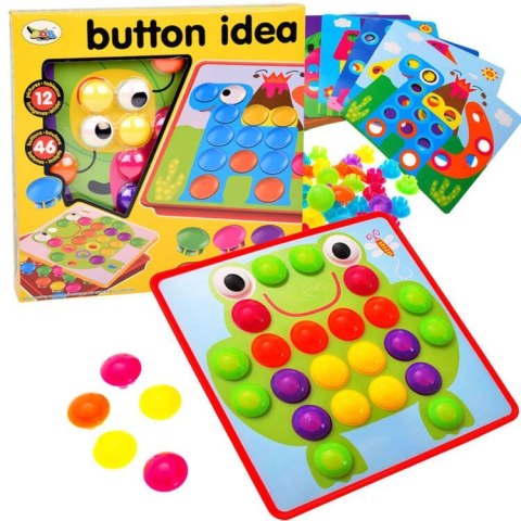 Kreatywna mozaika Montessori UKŁADANKA guzikowa - obrazki pinezki ZA1706