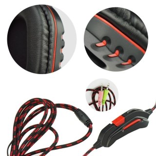 Słuchawki przewodowe nauszne Jack 3,5 mm Art gamingowe z mikrofonem Nemezis czarne