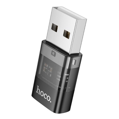Adapter USB A do USB C Hoco UA36C transparentny czarny
