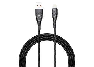 Kabel USB A do Lightning VEGER 2,4A V105 1,2 m czarny