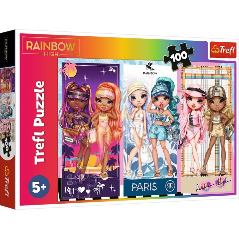 Puzzle - 100 - Tęczowe laleczki - Rainbow High - Trefl 16444
