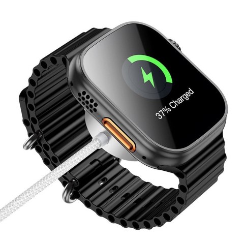Ładowarka indukcyjna Hoco 2,5W USB C kompatyblina z Apple Watch i Samsung Watch CW59 biała