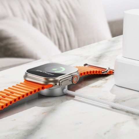 Ładowarka indukcyjna Hoco 2,5W USB C kompatyblina z Apple Watch i Samsung Watch CW59 biała