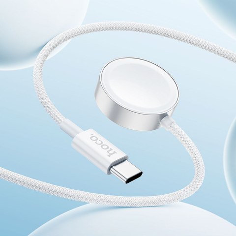 Ładowarka indukcyjna Hoco 2,5W USB C kompatyblina z Apple Watch i Samsung Watch CW59 biała