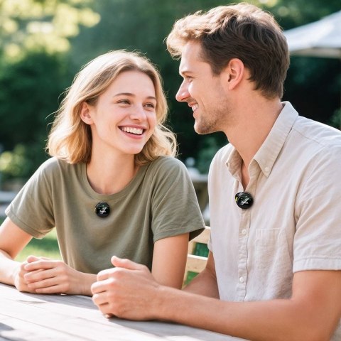 Mikrofon bezprzewodowy 2w1 Lightning / USB C Hoco L22 czarny