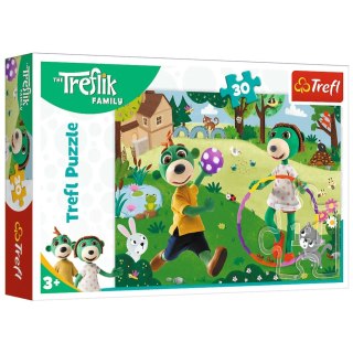 Puzzle - 30 - Aktywny dzień - Rodzina Treflików - Trefl 18287
