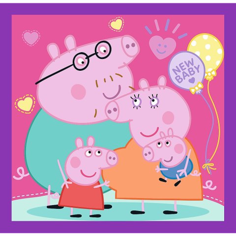 Puzzle - 3w1 (20, 36, 50) - Zwyczaje świnki Peppy - Świnka Peppa - Trefl 34893