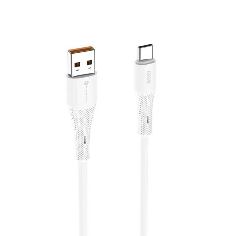 Kabel USB A do USB C Forcell F-Energy QC4.0 3A 66W Silicone 1 m C342 biały