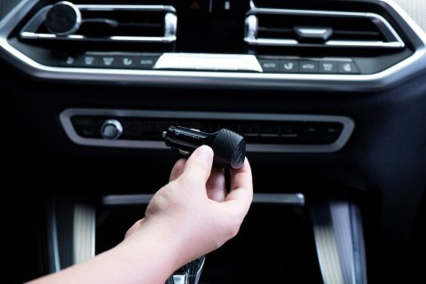 Ładowarka samochodowa Forcell F-Energy Carbon 2 x USB C QC3.0 PD 3A 40W CC50-2C czarna