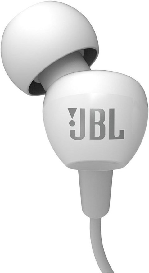 Słuchawki przewodowe douszne Jack 3,5 mm JBL C100Si białe