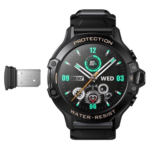 Smartwatch dla dzieci Hoco 1,28" 4G GPS z funkcją rozmowy Y107 czarny