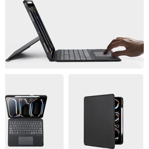 DUX DUCIS etui DK składane z klawiaturą bezprzewodową do iPad Pro 13 (2024) czarne