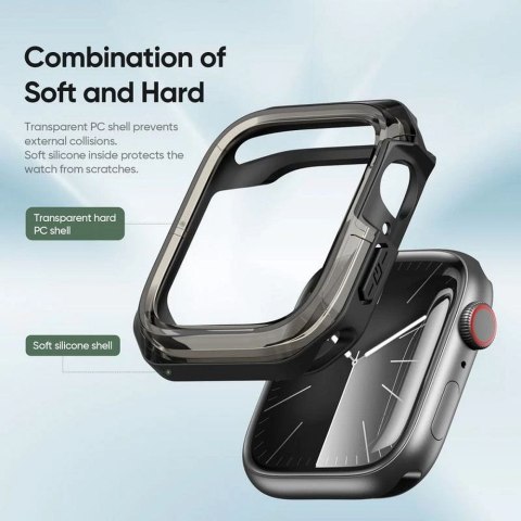 DUX DUCIS futerał TAMO do Apple Watch serii 10 46 mm transparentny z czarnym