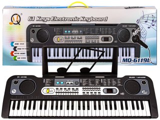 PIANINKO KEYBOARD EDUKACYJNY 61 KLAWISZY ORGANY DLA DZIECI KARAOKE MIKROFON