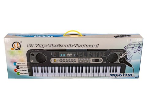 PIANINKO KEYBOARD EDUKACYJNY 61 KLAWISZY ORGANY DLA DZIECI KARAOKE MIKROFON