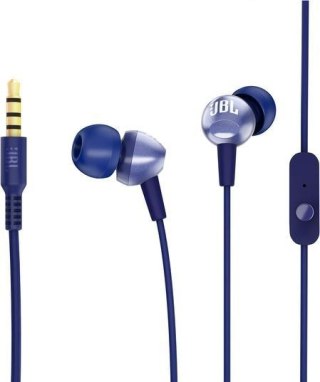 Słuchawki przewodowe douszne Jack 3,5 mm JBL C200Si niebieskie