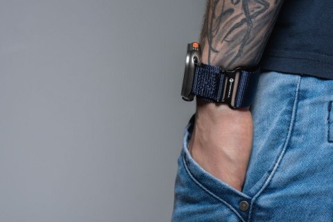 Pasek do Apple Watch Forcell F-Design FA05 rzep nylon 42 / 44 / 45 / 49 mm niebieski