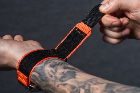 Pasek do Apple Watch Forcell F-Design FA05 rzep nylon 42 / 44 / 45 / 49 mm pomarańczowy