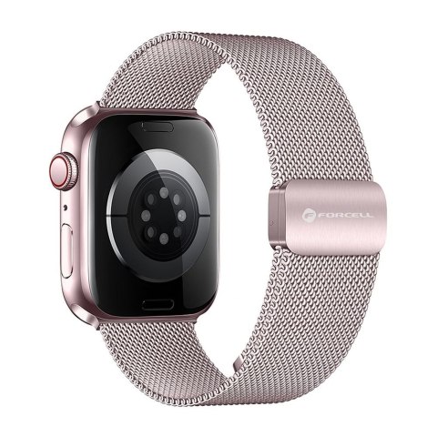 Pasek do Apple Watch Forcell F-Design FA14 magnetyczny stal 38 / 40 / 41 mm różowy