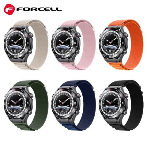 Pasek do Samsung Galaxy Watch Forcell F-Design FS05 sprzączka włókno poliestrowe 22 mm czarny