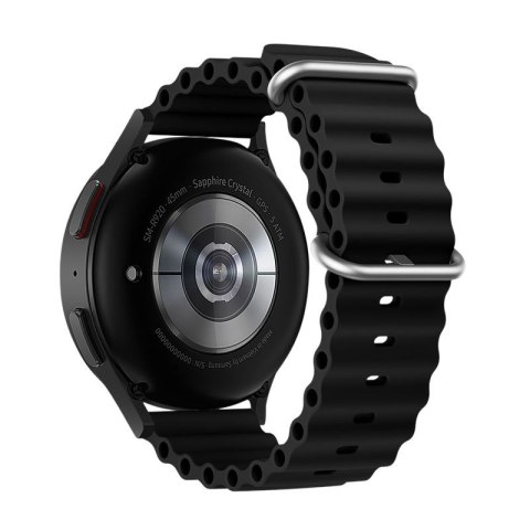 Pasek do Samsung Galaxy Watch Forcell Forcell F-Design FS01 dziurki silikon 20 mm czarny
