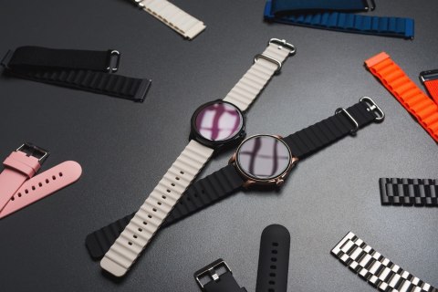 Pasek do Samsung Galaxy Watch Forcell Forcell F-Design FS01 dziurki silikon 22 mm czarny