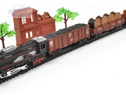 Realistyczna Kolejka Rail King - Parowóz + 3 Wagony