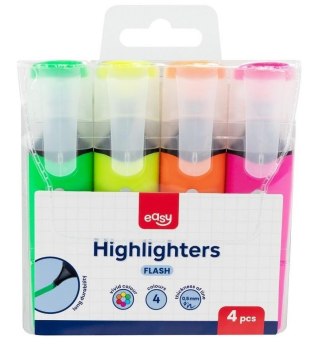 Zakreślacz neon 4 kolory EASY