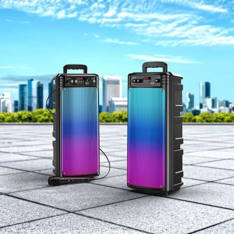 Zestaw do karaoke bluetooth 2 x 10W 3h Hoco BS52 czarny