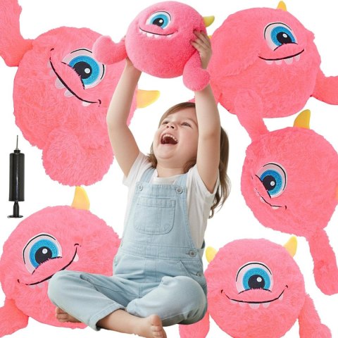 PIŁKA EMOJI 23CM Z RĄCZKAMI RÓŻOWA